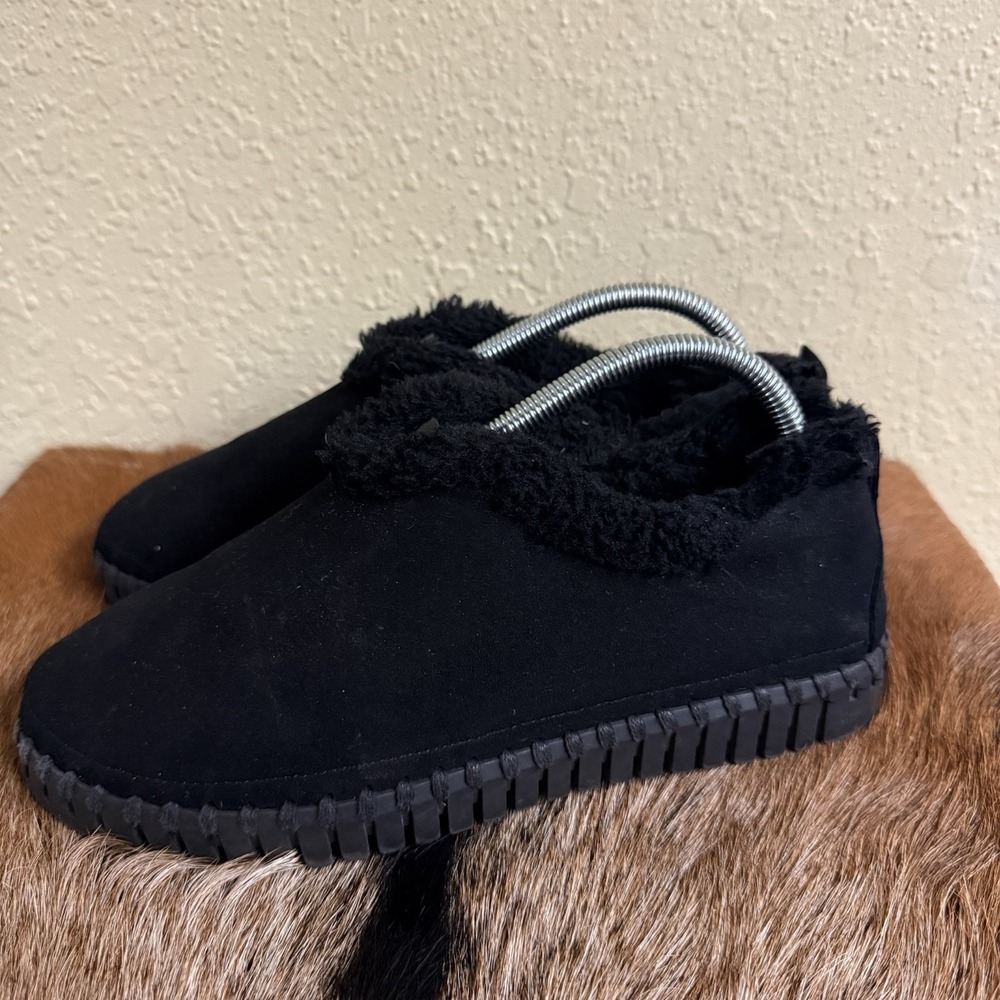 Ilse‎ Jacobsen 39 Black 3050 Faux Shearling Tulip Slipper House Shoe Slip On